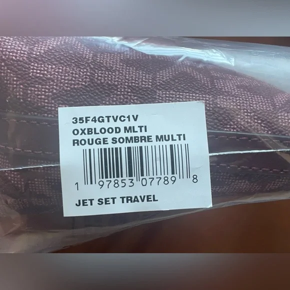 BNIP! MICHAEL KORS, Jet Set Small Two-Tone Logo Crossbody Bag, OXBLD/MLTI 🐂🩸🍉 - Picture 8 of 12